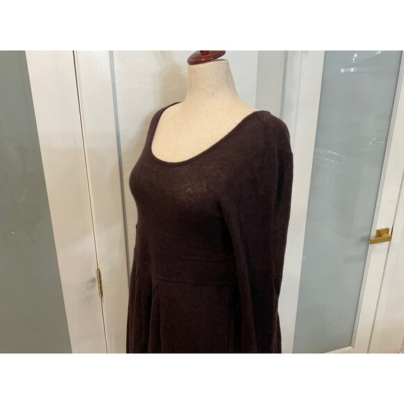 Peruvian Connection women’s brown alpaca blend long-sleeve knit sweater dress L - Picture 10 of 16